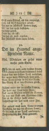 32. Der im Himmel angeschriebene Name