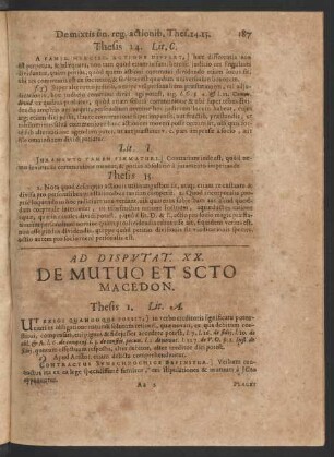 Ad DIsputat. XX. De Mutuo Et Scto Macedon.