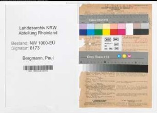 Entnazifizierung Paul Bergmann, geb. 18.12.1898 (Angest.)