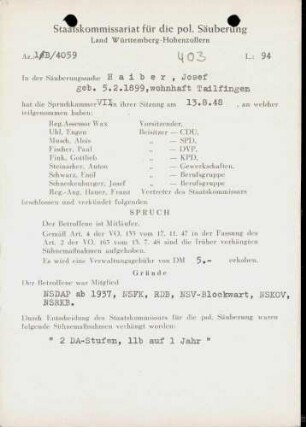 Haiber, Josef