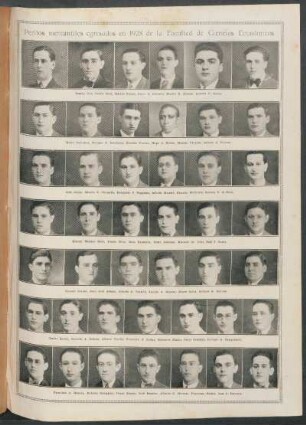 Peritos mercantiles egresados en 1928 de la Facultad de Ciencias Económicas
