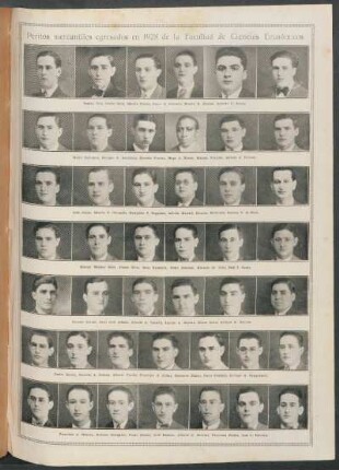 Peritos mercantiles egresados en 1928 de la Facultad de Ciencias Económicas