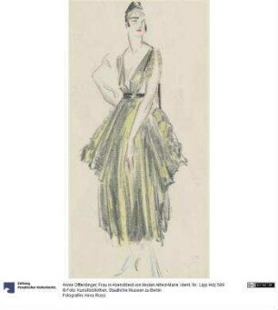 Frau in Abendkleid von Moden Alfred-Marie