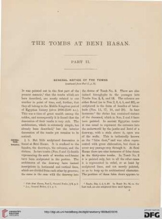 General notice of the tombs