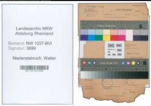 Entnazifizierung Walter Niederstebruch , geb. 26.07.1895 (Lehrer)