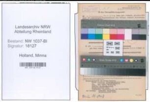 Entnazifizierung Minna Holland , geb. 29.09.1891 ()
