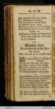 110. Wander-Lied. Derjenigen so in die Kirche reisen.