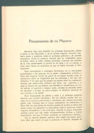 Pensamientos de mi Maestro