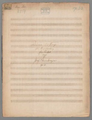 Präludium und Fuge für Klavier op. 33 - BSB Mus.ms. 4514