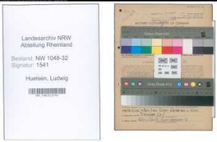 Entnazifizierung Ludwig Huelsen , geb. 13.02.1895 (Beamter)