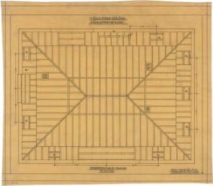 Billing, Hermann; Karlsruhe, Nördl. Hildapromenade 3/ Maximiliansstraße; Villa von Schwedler (Villa Billing) - Sparrenlage (Ansicht)
