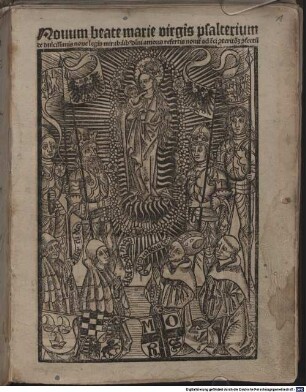 Novum beatae Mariae virginis psalterium