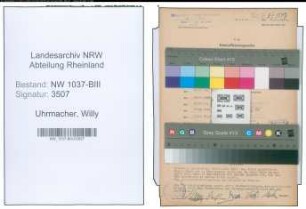 Entnazifizierung Willy Uhrmacher , geb. 19.01.1906 ()