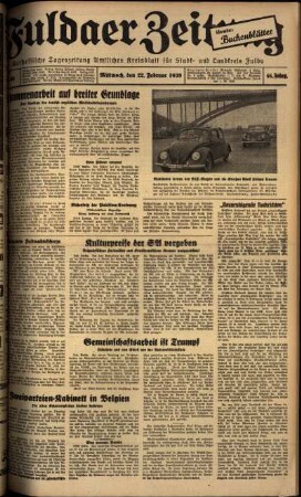 Ausgabe vom Mittwoch, den 22. Februar 1939.