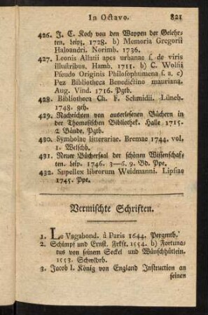 821-836, Vermischte Schriften.