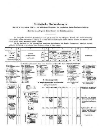 1897/1900, 1: Statistische Nachweisungen über die in den Jahren ... vollendeten Hochbauten der preußischen Staats-Eisenbahnverwaltung