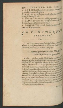 De Vi Bonorum Raptorum*. Tit. II.