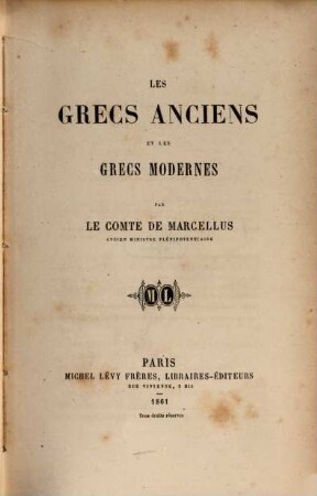 Les grecs anciens et les grecs modernes