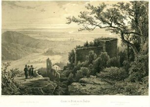 Sonnen Untergang von den Felsen gesehen - Coucher du Soleil, vue des Rochers, pris de Bade - Sun-set seen from the rocs