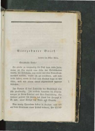 Vierzehnter Brief.