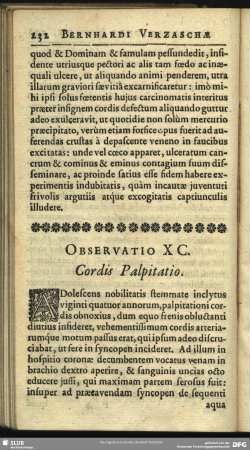 Observatio XC. Cordis Palpitatio