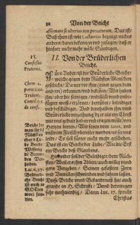II. Von der Brüderlichen Beicht.