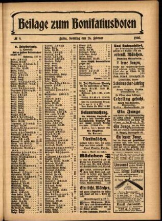 Zweite Ausgabe vom Sonntag, den 26. Februar 1905.