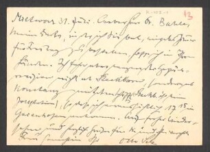 [Postkarte von Otto Selz an Julius Bahle vom 31. Juli 1935]