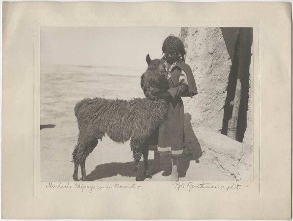 Chipaya girl with her llama