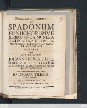 2: Circa Munera Ecclesiastica Et Civilia, Adoptianem, Ultimas Voluntates Et Successiones