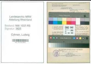 Entnazifizierung Ludwig Cohnen , geb. 16.05.1897 (Gerichtsdirektor)