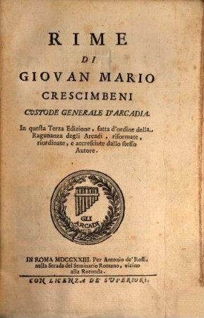 Rime di Giovan Mario Crescimbeni
