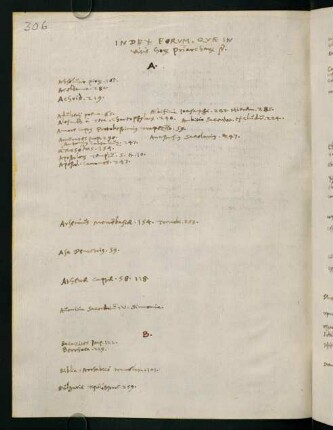 306-314, Index eorum, quae in vitis horum Patriarcharum sunt