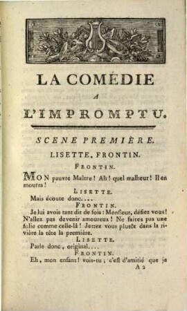 La Comédie A L'Impromptu, Ou Les Dupes : Représentée par les Comédiens Italiens, le Mardi 5 Septembre 1780