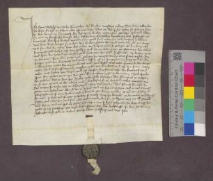 Rudolf von Weiler, Komtur zu Beuggen, verleiht Konrad Hertenschedel zu Grenzach, Wehrmeister der Häuser zu Beuggen, die Reben des Hauses Beuggen in der Gemarkung von Grenzach um jährlich 3 Saum Wein zu Erblehen.