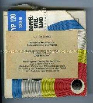 Dia-Ton-Vortrag über "Friedliche Koexistenz", Tonband