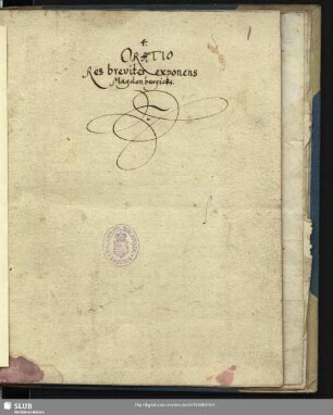 Frisius, Iohan. Iacobus, Oratio res breviter exponens Magdenburgicas. Die 9. Jul. 1631. Anfang: Sunt bona mixta malis, sunt mala mixta bonis; Venerande Dn. Antistes, Scholarcha Magnifice, Viri Reverendi.