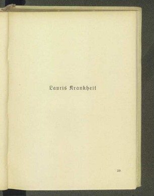 Lauris Krankheit