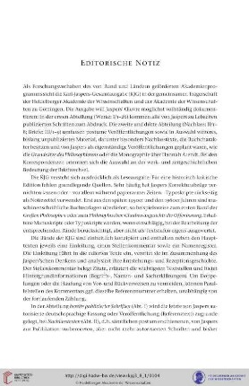 Editorische Notiz