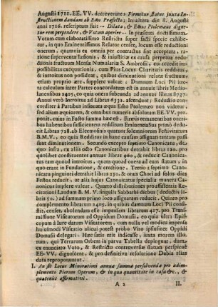 Folia Sacrae Congregationis Concilii, 1718