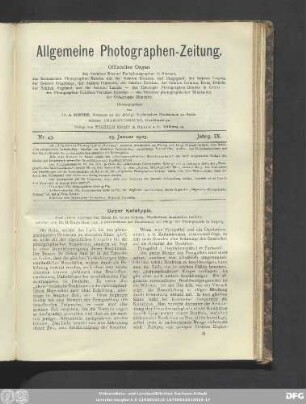 Nr. 43. 23. Januar 1903. Jahrg. IX.