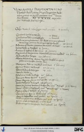 [fol. 26] Rektorat Theobald Bapst 1529/30