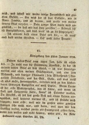 15. Königsberg den 23ten Januar 1796.