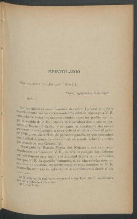 Epistolario : (Cartas de Don Pedro Godoy, Don Manuel Montt y Don Federico Errázuriz Zañartu)