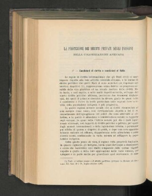 La Protezione Dei Diritti Privati Degli Indigeni.