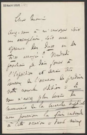 Brief an B. Schott's Söhne : 12.07.1889