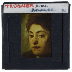 Trübner, Dame mit rotem Haar : Gesicht