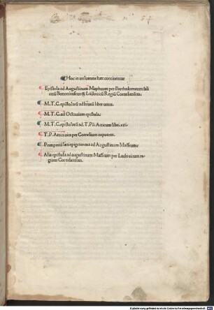 M.T. Ciceronis Epistolarvm Ad Brvtvm Liber
