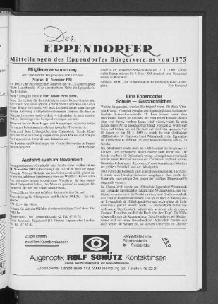 Eine Eppendorfer Schule - Geschichtliches