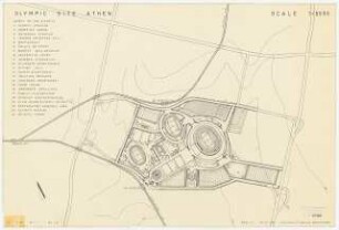 Olympisches Sportfeld mit Stadion, Athen: Lageplan 1:5000